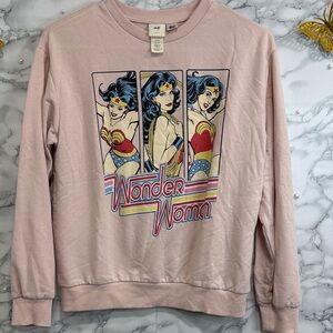 H&M Pink Wonder Woman Graphic Sweatshirt